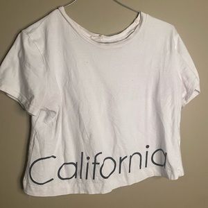 white California cropped tee